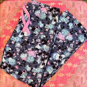 NWOT VERA BRADLEY CHRYSANTHEMUM CRUSH FLANEL PAJAMA PANTS Sz L